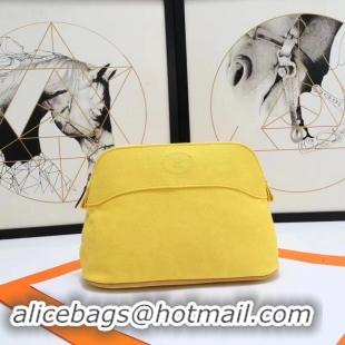 Discount Hermes Cosmetic Bag H3699 Lemon Yellow