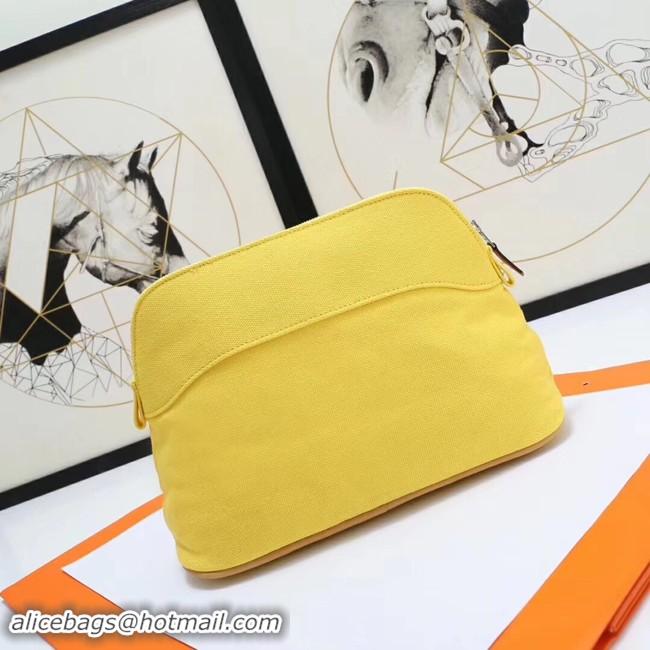 Discount Hermes Cosmetic Bag H3699 Lemon Yellow