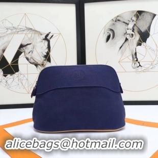 ﻿Top Grade Hermes Cosmetic Bag H3699 Dark Blue