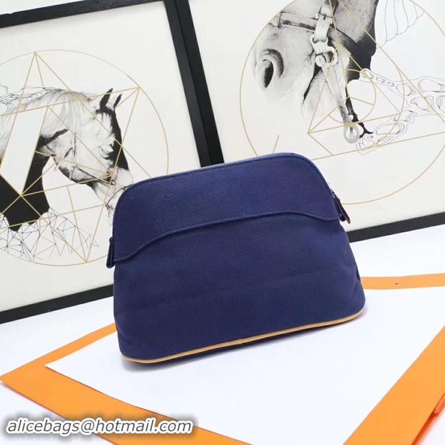 ﻿Top Grade Hermes Cosmetic Bag H3699 Dark Blue