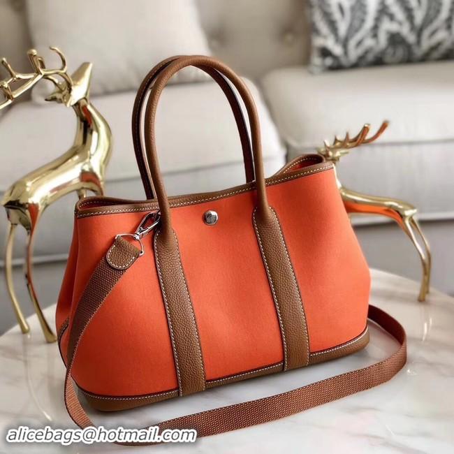 Fashion Hermes Garden Party 36cm Tote Bags Original Leather A3698 Orange