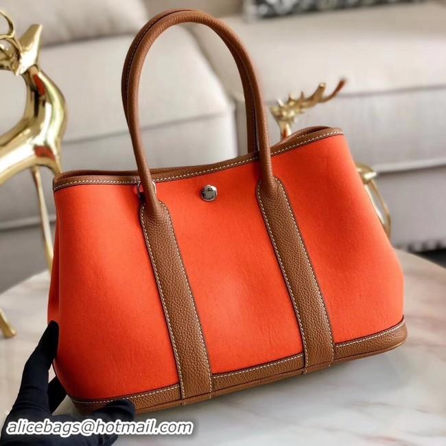 Fashion Hermes Garden Party 36cm Tote Bags Original Leather A3698 Orange