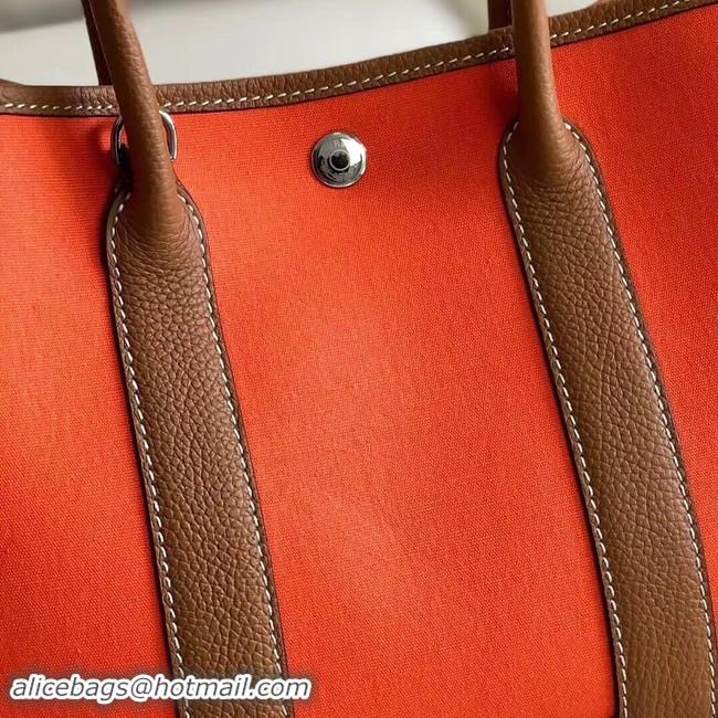 Fashion Hermes Garden Party 36cm Tote Bags Original Leather A3698 Orange