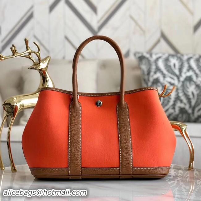 Fashion Hermes Garden Party 36cm Tote Bags Original Leather A3698 Orange