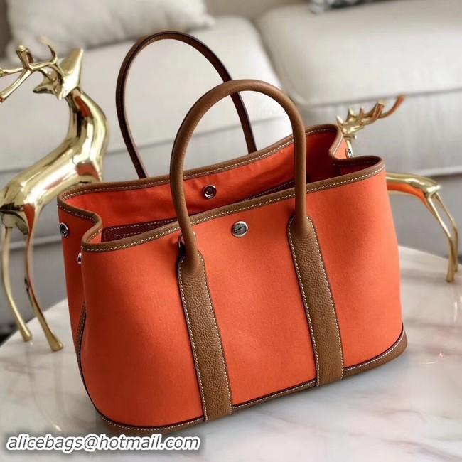 Fashion Hermes Garden Party 36cm Tote Bags Original Leather A3698 Orange