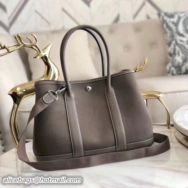 Top Quality Hermes Garden Party 36cm Tote Bags Original Leather A3698 Grey