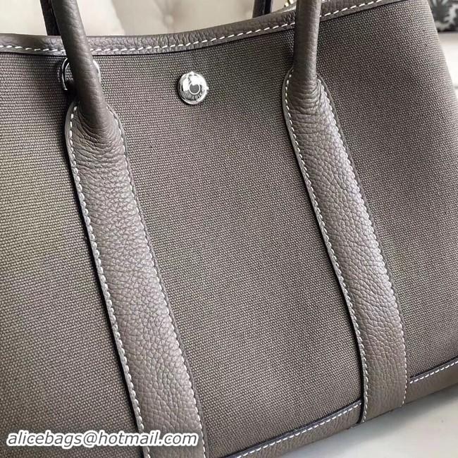 Top Quality Hermes Garden Party 36cm Tote Bags Original Leather A3698 Grey