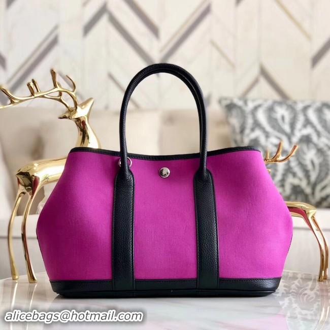 Luxury Hermes Garden Party 36cm Tote Bags Original Leather A3698 Purple