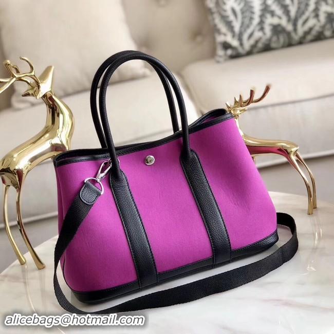 Luxury Hermes Garden Party 36cm Tote Bags Original Leather A3698 Purple