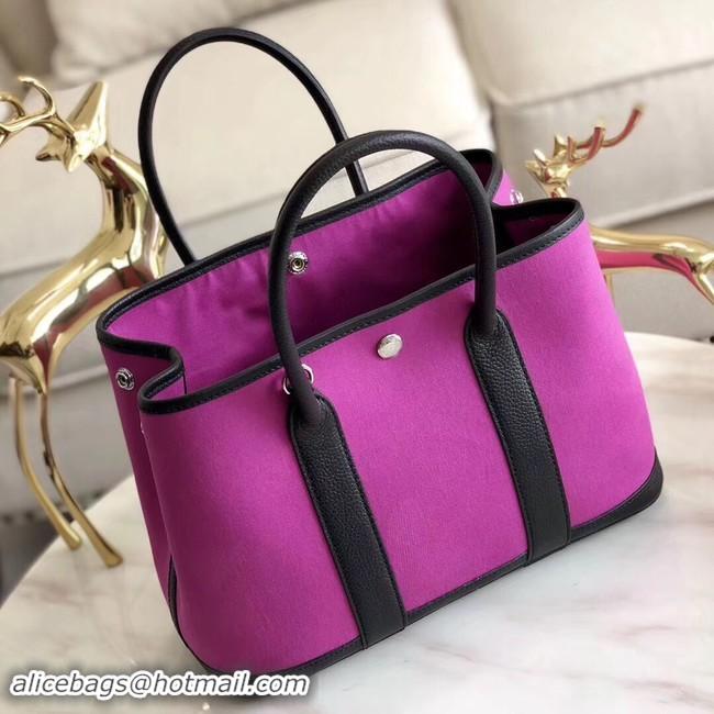 Luxury Hermes Garden Party 36cm Tote Bags Original Leather A3698 Purple