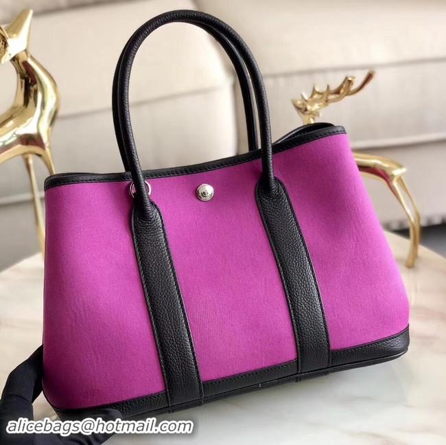 Luxury Hermes Garden Party 36cm Tote Bags Original Leather A3698 Purple