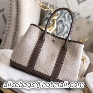 Top Quality Hermes Garden Party 36cm Tote Bags Original Leather A3698 Grey