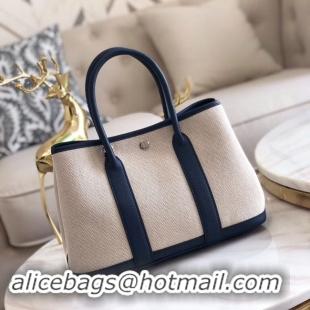 High Quality Hermes Garden Party 36cm Tote Bags Original Leather H3698 Dark Blue