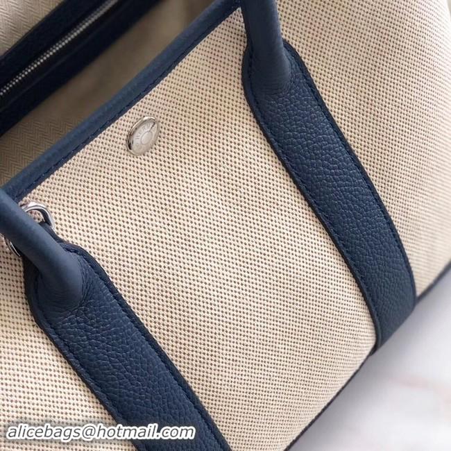 High Quality Hermes Garden Party 36cm Tote Bags Original Leather H3698 Dark Blue