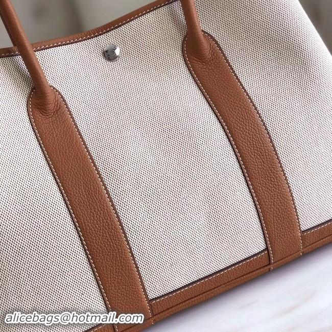 New Product Hermes Garden Party 36cm Tote Bags Original Leather H3698 Brown