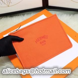 New Stylish Hermes Cosmetic Bag H3700 Orange