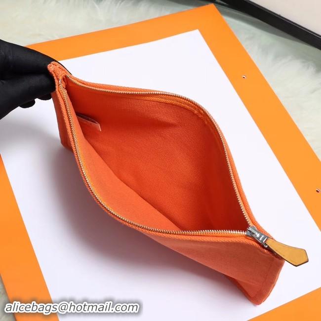 New Stylish Hermes Cosmetic Bag H3700 Orange