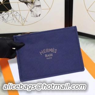 Unique Style Hermes Cosmetic Bag H3700 Blue