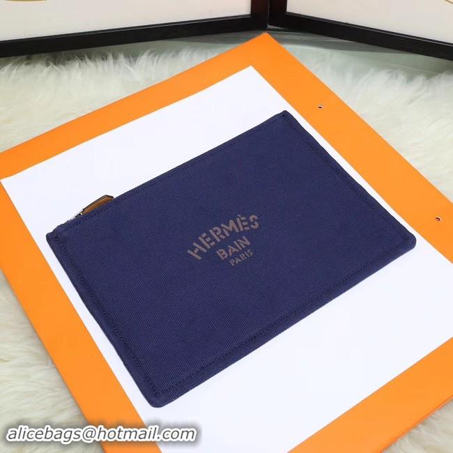 Unique Style Hermes Cosmetic Bag H3700 Blue