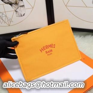 Popular Style Hermes Cosmetic Bag H3700 Mango Yellow