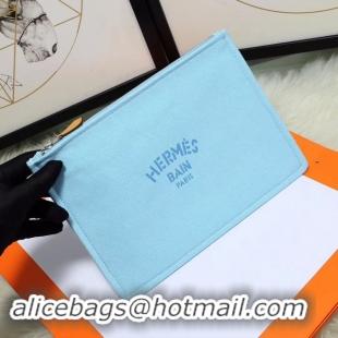 Charming Hermes Cosmetic Bag H3700 Sky Blue