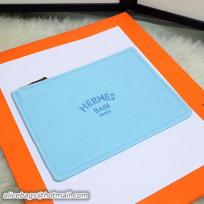 Charming Hermes Cosmetic Bag H3700 Sky Blue