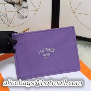 Good Looking Hermes Cosmetic Bag H3700 Purple