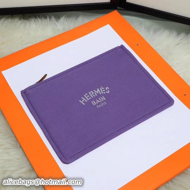 Good Looking Hermes Cosmetic Bag H3700 Purple