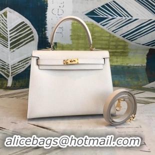 Best Product Hermes original Kelly Epsom Leather KL32 white