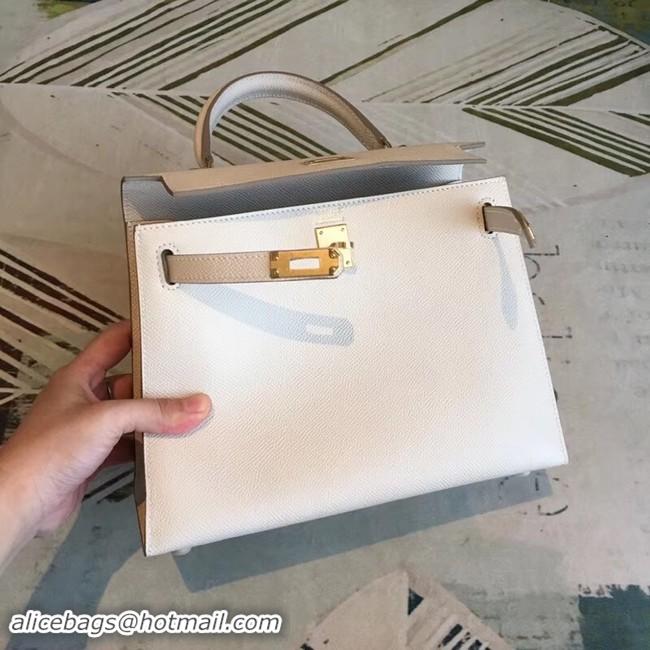 Best Product Hermes original Kelly Epsom Leather KL32 white