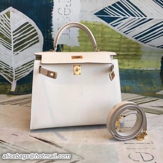 Best Product Hermes original Kelly Epsom Leather KL32 white