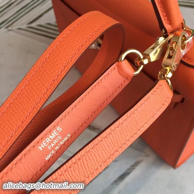 Durable Hermes original Kelly Epsom Leather KL32 orange