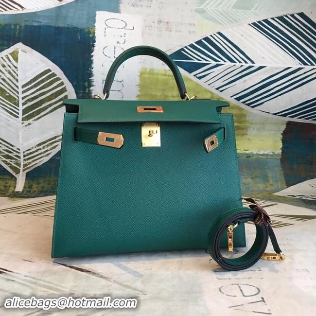 Trendy Design Hermes original Kelly Epsom Leather KL32 green