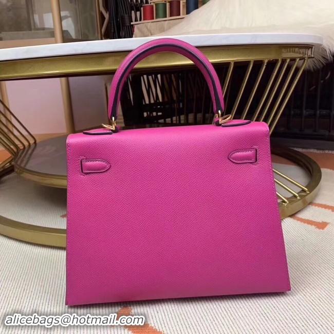 Shop Duplicate Hermes original Kelly Epsom Leather KL32 Rose