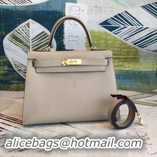 Popular Style Hermes original Kelly Epsom Leather KL32 Beige