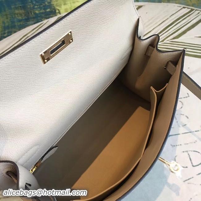 Popular Style Hermes original Kelly Epsom Leather KL32 Beige