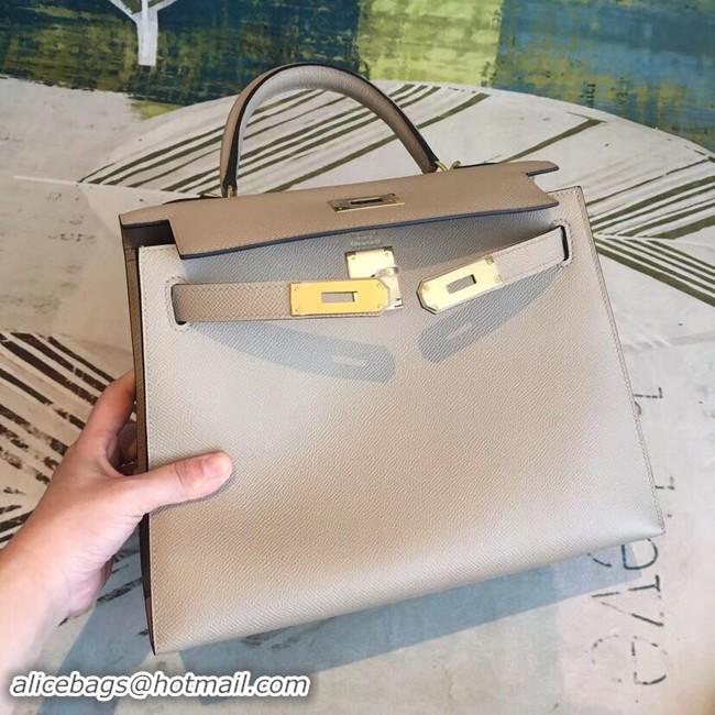 Popular Style Hermes original Kelly Epsom Leather KL32 Beige