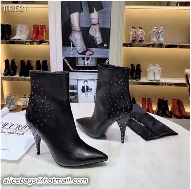 Duplicate Yves Saint Laurent Heel 10.5CM Ankle Boots YSL8920 Black 2019