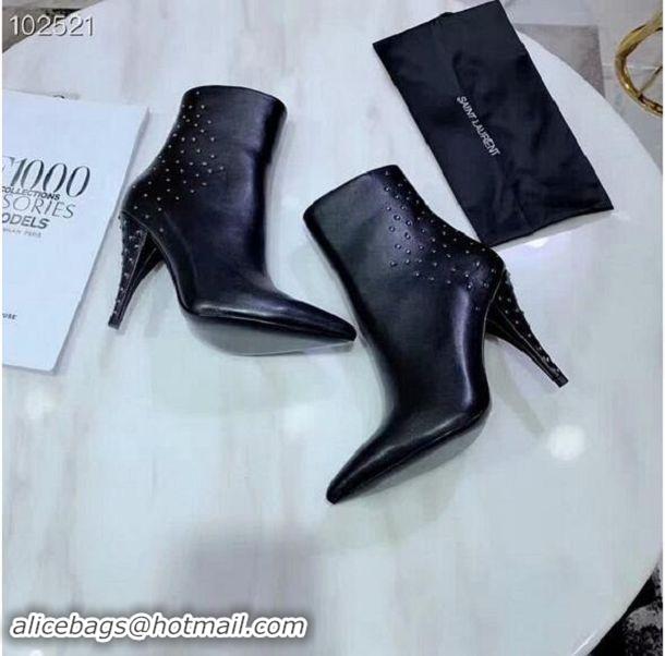 Duplicate Yves Saint Laurent Heel 10.5CM Ankle Boots YSL8920 Black 2019