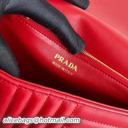 Good Quality Prada Diagramme medium leather bag 1BD108 fuchsia