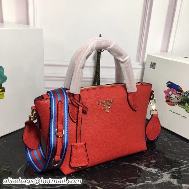 Discount Prada Calf leather bag 1BA111 red