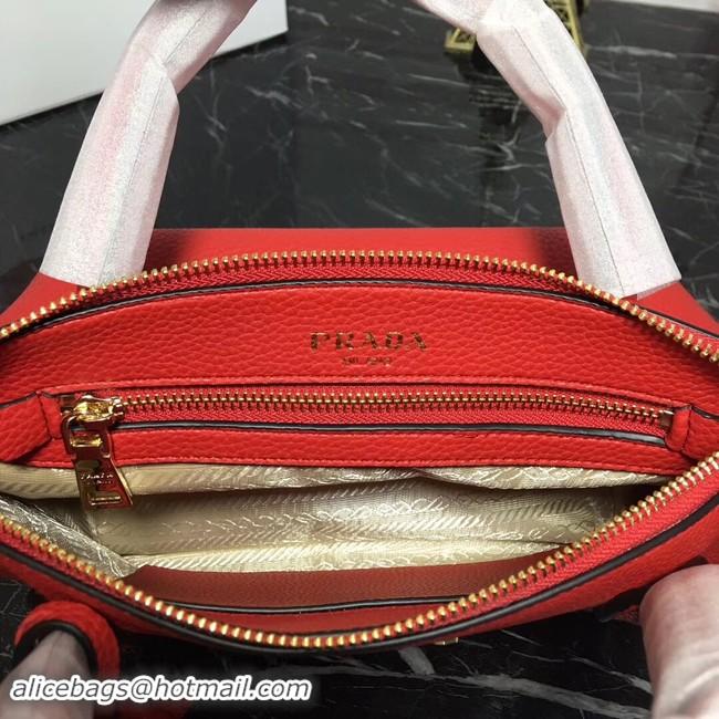 Discount Prada Calf leather bag 1BA111 red