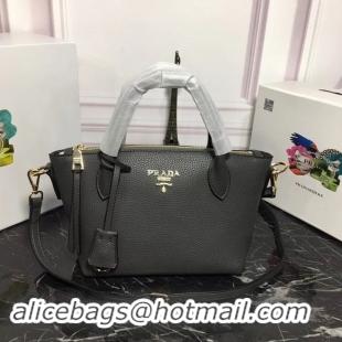 Best Grade Prada Calf leather bag 1BA111 grey