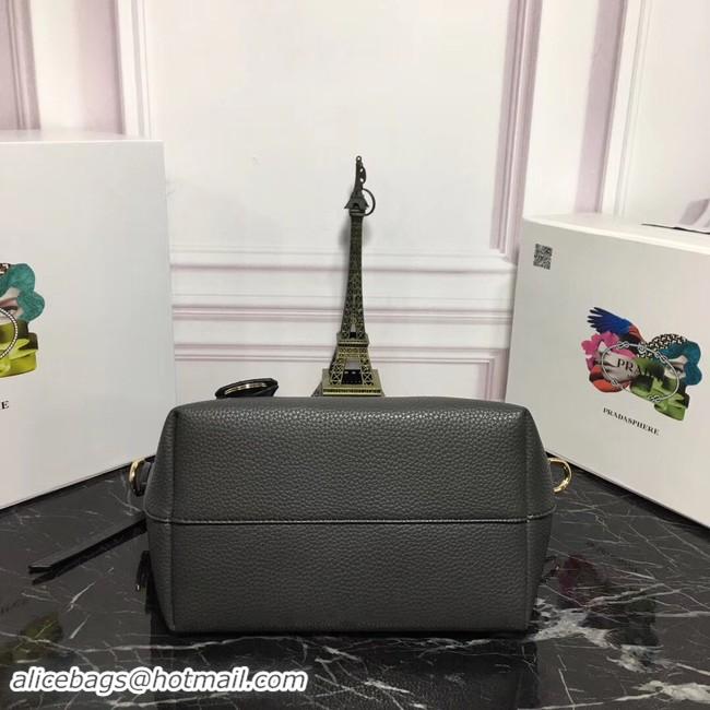 Best Grade Prada Calf leather bag 1BA111 grey