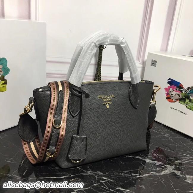 Best Grade Prada Calf leather bag 1BA111 grey