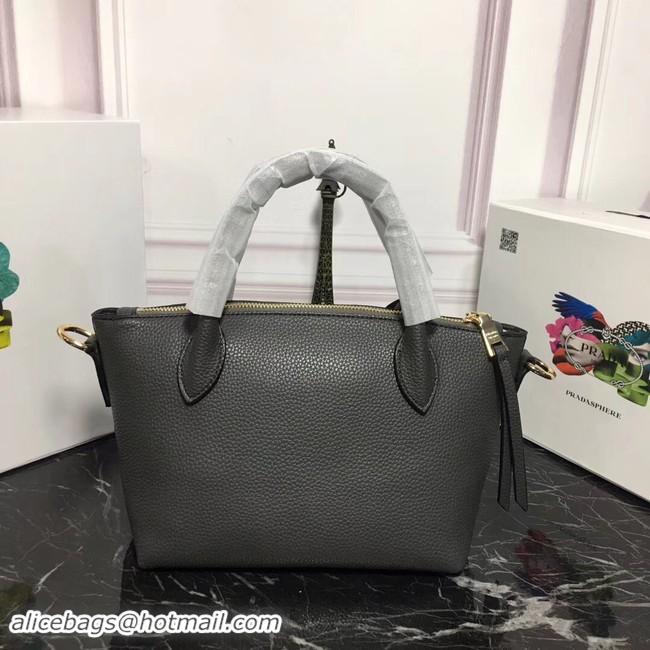 Best Grade Prada Calf leather bag 1BA111 grey