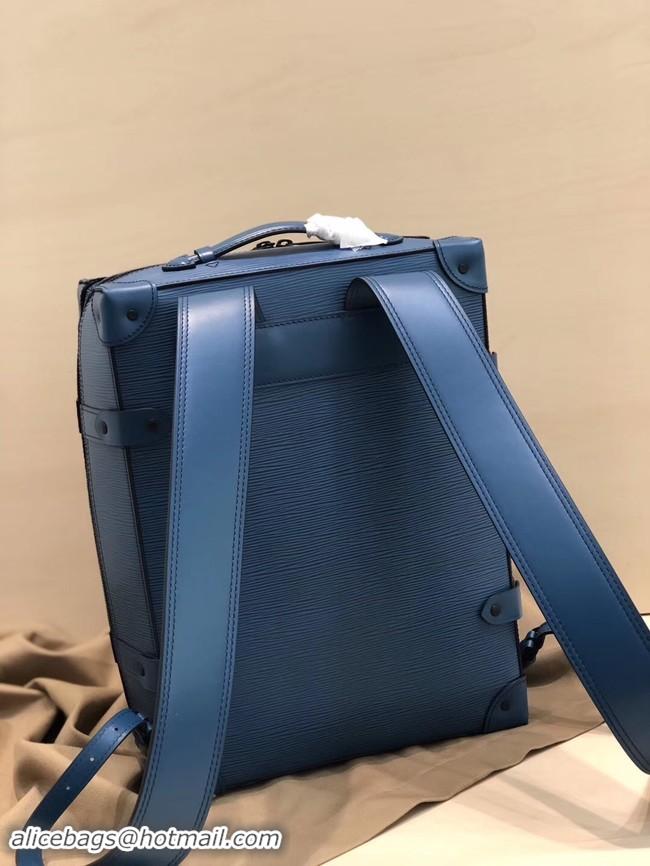 Hot Sell Louis vuitton original SOFT TRUNK Backpack M44752 blue