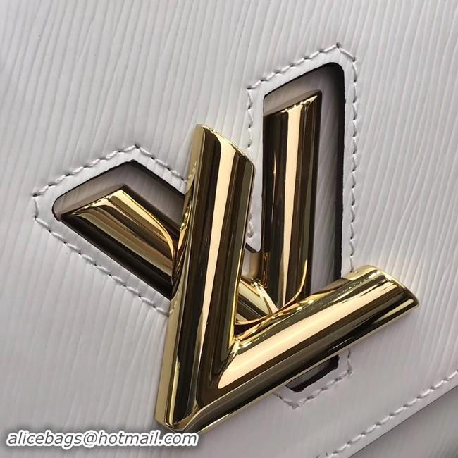 Discount Louis vuitton original epi leather TWIST MM M50280 white&gold