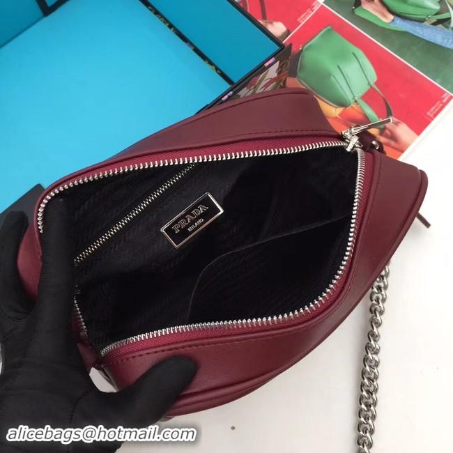 Pretty Style Prada Calf leather bag 183 fuchsia