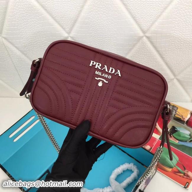 Pretty Style Prada Calf leather bag 183 fuchsia